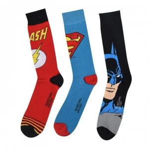 Image of DC Comics 3 pack Crew Sock Mens - Multi