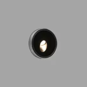 Image of Dang LED Outdoor Recessed Wall Light Black IP67