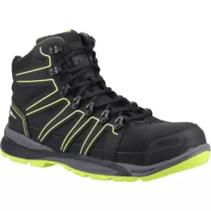 Image of Addvis Mid S3 Boots Safety Black/Yellow Size 38