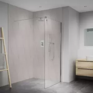 Image of Splashwall Elite Matt Natural Granite Fixed Tongue & Groove Shower Wall Panel (H)2420mm (W)600mm (T)10mm