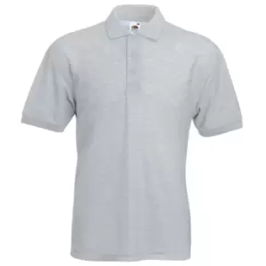 Image of Fruit Of The Loom Mens 65/35 Pique Short Sleeve Polo Shirt (4XL) (Heather Grey)