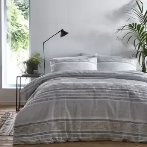 Image of Amalfi Natural Super King Duvet Cover Set Reversible Bedding Bed Set - Natural