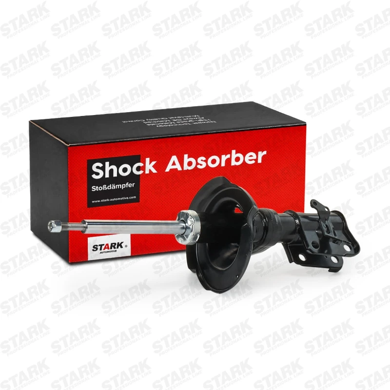 Image of STARK SKSA-0131156 Shock absorber Front Axle Right, Gas Pressure, Twin-Tube, Suspension Strut, Bottom Clamp Shock Absorber (854)