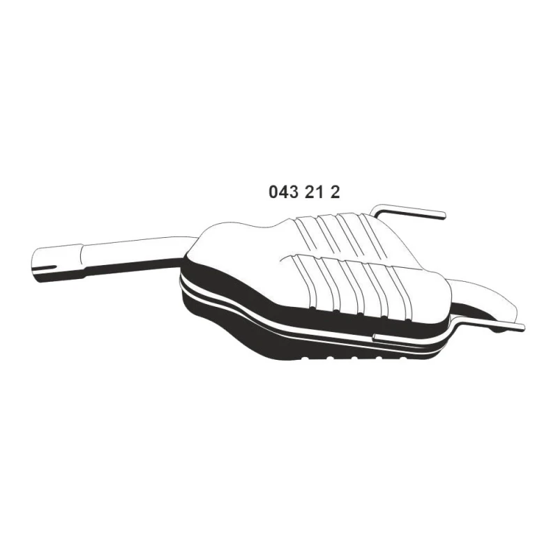 Image of ERNST 043212 Rear silencer Left Rear End Silencer (3437)