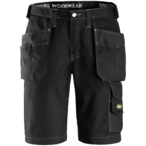 image of Snickers Mens Craftsmen Ripstop Holster Pocket Shorts (38in) (Black) - Black