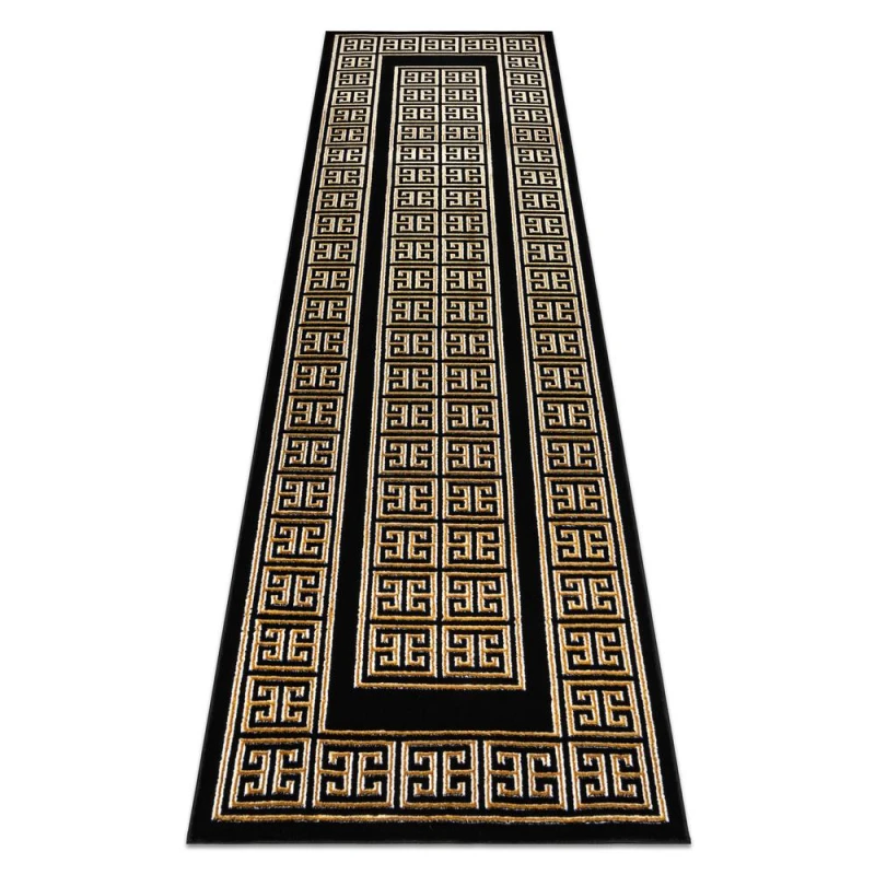 Image of RugsX Allure Runner in Black Size: 70cm x 250cm Black Unisex 70cm x 250 cm