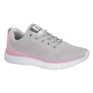 Image of Dek Womens/Ladies Fox Superlight 5 Eye Lace Trainer (6 UK) (Grey/Pale Pink)