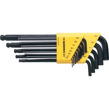 Image of BLX12 Hexagon Ball End Key/L-wrench Set 0.050" - 5/16" (12 Piece)