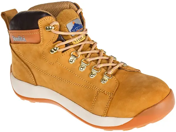 Image of Portwest Steelite SB HRO Mid Cut Nubuck Safety Boots FW31HOR42 Colour: Honey