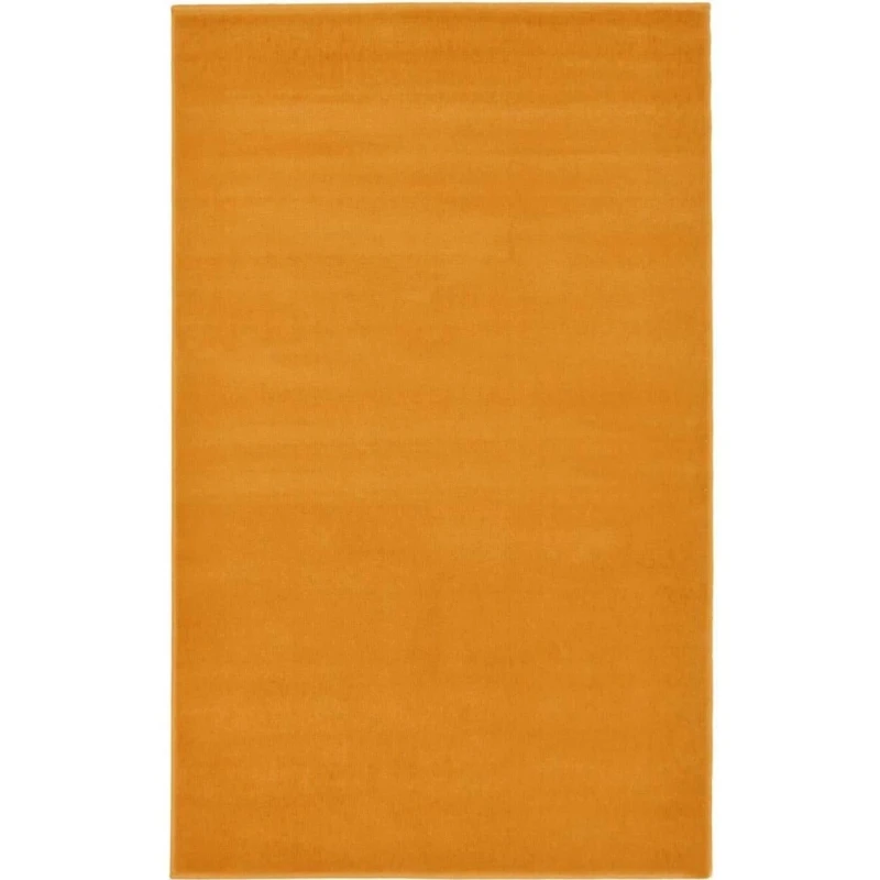 Image of THE RUGS Maestro Collection Solid Design Rug in Ochre in Cream Size: 200cm x 290cm Cream Unisex 200cm x 290 cm