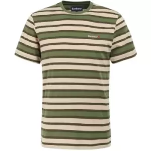 Image of Barbour Crundale Stripe T-Shirt - Green