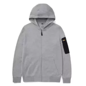 Image of Caterpillar Mens Loop Back Full Zip Hoodie (XL) (Grey)