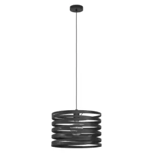 Image of Eglo Cremella Spiral Black Pendant