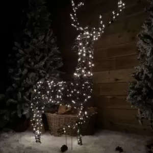 Image of Samuel Alexander - 1.2m Indoor Outdoor LED Christmas Wicker Reindeer Decoration in Warm White