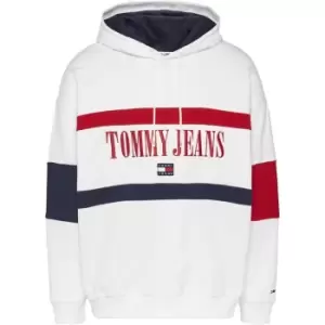 image of Tommy Jeans Tjm Skater Archive Block Hoodie - White