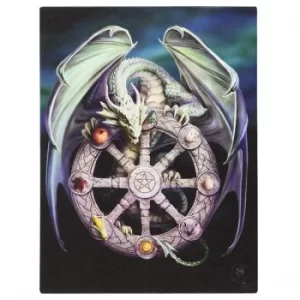 image of 19 x 25cm Wheel of the Year Canvas Plaque By Anne Stokes