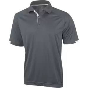 image of Elevate Mens Kiso Short Sleeve Polo (XXL) (Steel Grey)