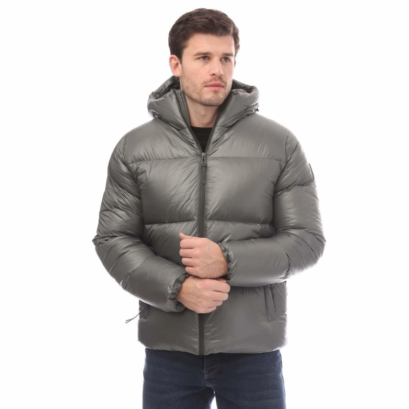Image of Belstaff Down Filled Ripstop Resolve Jacket - Grey Grey L