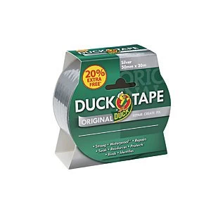 image of Duck Tape Original Silver 50mm x 25m with 20 Extra Free