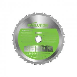 Image of Evolution FURYA Multi Purpose TCT Circular Saw Blade 210 x 25.4mm x 20T