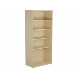 TC Office Bookcase with 4 Shelves Height 1800mm, Maple