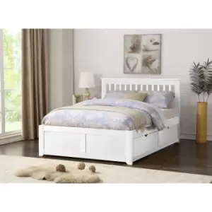 Image of Flintshire Pentre 5ft King White 2 Drawer Storage Bed Frame
