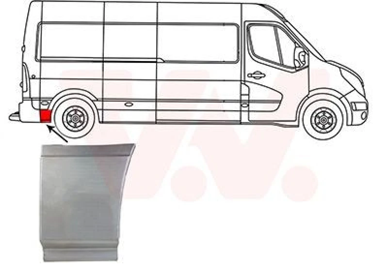 Image of VAN WEZEL Side panel VAN WEZEL 3396144