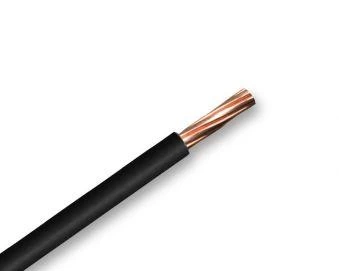 Image of Zexum Black 6mm 7 Strand 46A Single Core 6491X H07V-R Round Power PVC Insulated Conduit Wire - 50 Meter