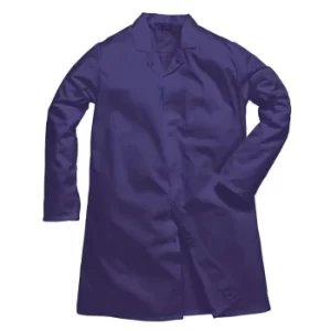 Image of Portwest Mens Single Pocket Food Coat Navy 3XL