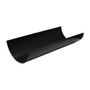 image of FloPlast RG2B Round Line Gutter Length - Black 2m