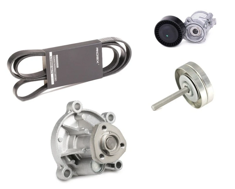 Image of RIDEX 4172P0153 Water Pump + V-Ribbed Belt Kit Water Pump + V-Ribbed Belt Kit (4172)