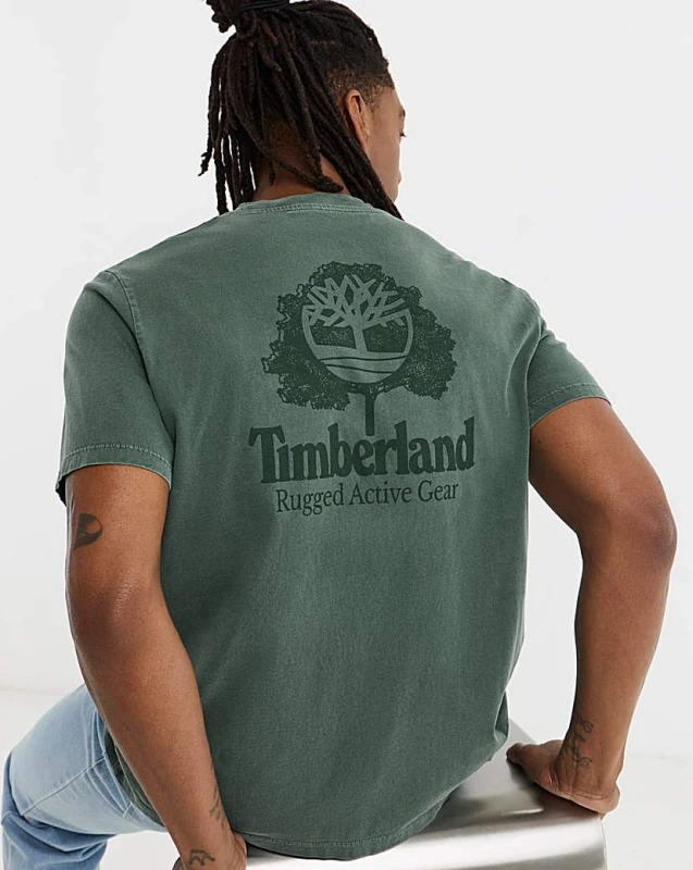 Image of Timberland Timberland Rugged Active Gear T-Shirt Green - Timberland - Size: S37/38 Green Male S37/38 TL61001