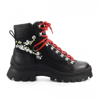 Image of DSQUARED2 Amphibians Women Black Nylon / Camoscio