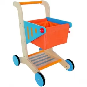 Image of Hape Wooden Shopping Cart Activity Toy