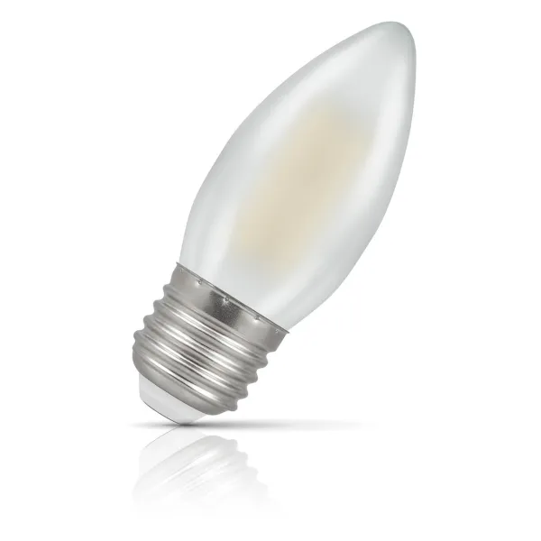Image of Crompton Lamps LED Candle 4.2W E27 Filament Cool White Pearl (40W Eqv)