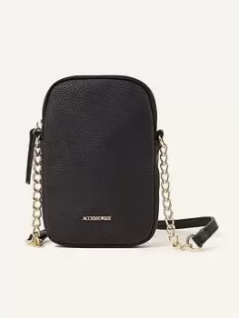 image of Accessorize Chain Strap Phone Purse, Black, Women