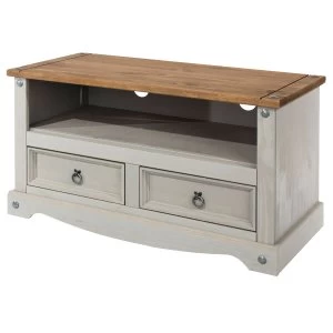 image of Halea Pine Flat Screen TV Unit - Grey