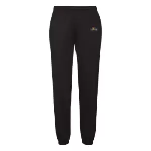 Image of Fruit of the Loom Mens Vintage Logo Jogging Bottoms (L) (Black)