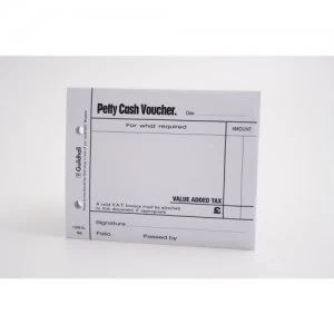 image of Guildhall Petty Cash Voucher Pad White PK5