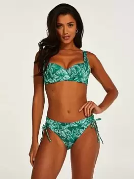 image of Hunkemoller Bermuda Tie Side Bikini Brief - Green, Size S, Women