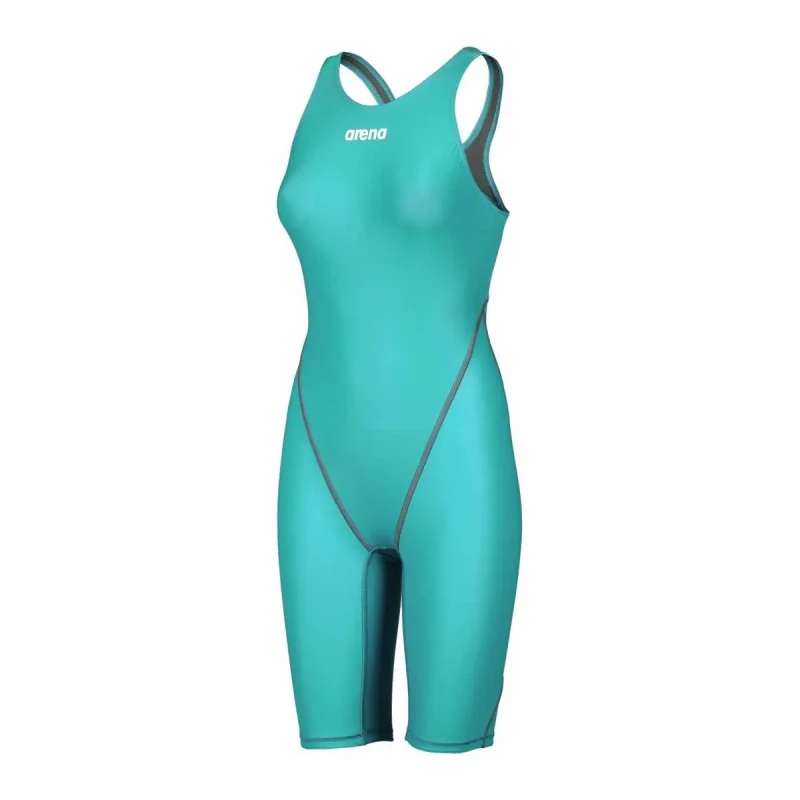 Image of Arena Womens Powerskin ST NEXT Open Back - Aquamarine Blue in Aqua Size: 34 Aqua Female 34