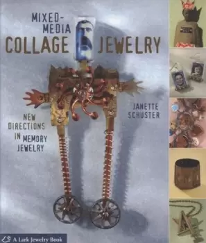 Image of Mixed-media collage jewelry by Janette Schuster