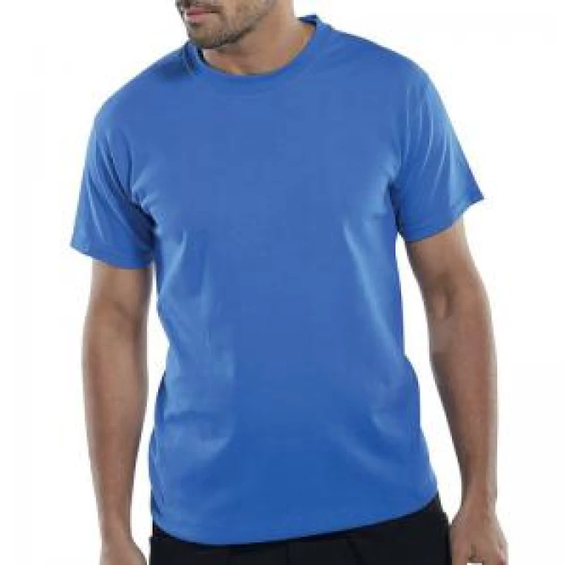 Image of Beeswift Beeswift Click Heavyweight 100% Cotton T-Shirt Royal Blue S CLCTSHWRS