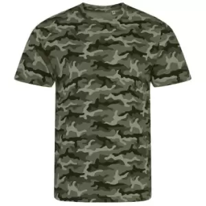 image of AWDis Mens Camouflage T-Shirt (L) (Green Camo)