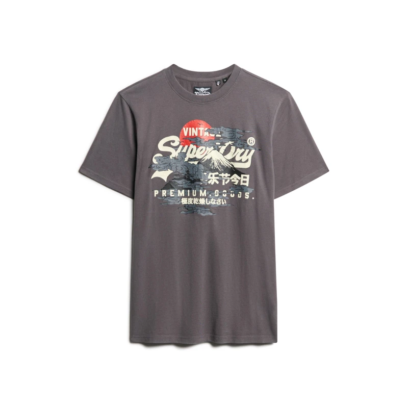 Image of Superdry Tokyo Graphic T-Shirt - Grey Grey S