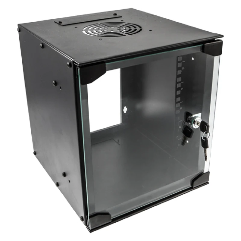 Image of Cablenet 9u 10" SOHO Wall Mount Cabinet 280W x 310D Black (Flat Pac