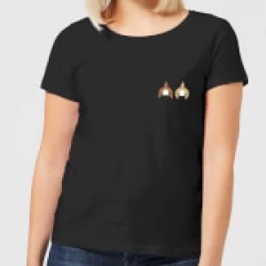 Image of Disney Chip And Dale Backside Womens T-Shirt - Black