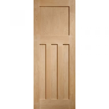 Image of XL Joinery DX 1930s Edwardian 4 Panel Unfinished Oak Internal Door - 1981mm x 762mm (78 inch x 30 inch)