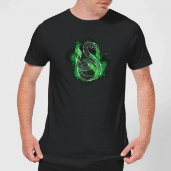 Image of Harry Potter Slytherin Geometric Mens T-Shirt - Black - 3XL - Black