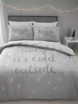 Image of 'Baby It's Cold Outside' Duvet Cover Set